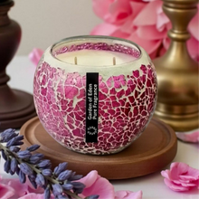 Load image into Gallery viewer, Pink Mosaic X Large, 430g Natural Soy Wax Candle - Garden of Eden Pure Fragrance