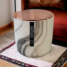Load image into Gallery viewer, Deluxe Range - Stunning Ceramic Marble X Large Jar with Rose Gold Slimline Lid, 450g Double Wicked, Natural Soy Wax Candle - Highly Scented Fragrances - Garden of Eden Pure Fragrance