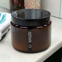 Load image into Gallery viewer, BUDGET BUY.... Amber X Large 450g Glass Jar, with Black Lid Natural Soy Wax Candle - Garden of Eden Pure Fragrance