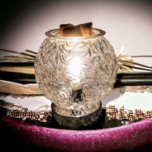 Load image into Gallery viewer, Elegant Art Glass Round Lamp Design Wax Melt Warmer  + **2 Free Wax Melt Packs** - Garden of Eden Pure Fragrance