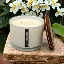 Load image into Gallery viewer, Charming X Large, Shallow White Glass Jar, 400g Double Wicked, Natural Soy Wax Candle - Highly Scented Fragrances - Garden of Eden Pure Fragrance