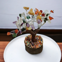 Load image into Gallery viewer, Multi Colour 12cm High Chakra Wish List Gemstone Tree With Timber Base - Garden of Eden Pure Fragrance