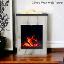 Load image into Gallery viewer, Large No Flame Fireplace Illumination Wax Melt Warmer With Marble Grain Effect  + **2 Free Wax Melt Packs** - Garden of Eden Pure Fragrance