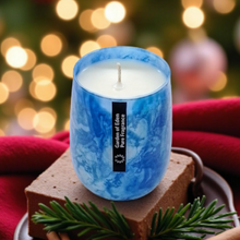 Load image into Gallery viewer, CHRISTMAS SPECIAL | Ocean Blue Glass Jar, X Large 430g Natural Soy Wax Candle - Garden of Eden Pure Fragrance