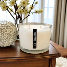 Load image into Gallery viewer, LIMITED TIME BUDGET BUY | Clear Shallow Glass Jar, Double Wicked, Natural Soy Wax Candle, 400g - Garden of Eden Pure Fragrance