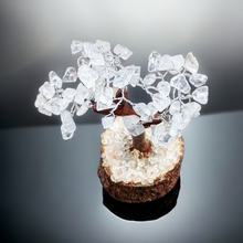 Load image into Gallery viewer, Clear Quartz All Chakra 12cm High Gemstone Tree With Timber Base - Garden of Eden Pure Fragrance