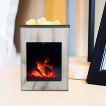 Load image into Gallery viewer, Large No Flame Fireplace Illumination Wax Melt Warmer With Marble Grain Effect  + **2 Free Wax Melt Packs** - Garden of Eden Pure Fragrance