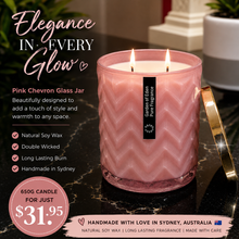 Load image into Gallery viewer, Glamorous Soft Pink Glass Jar, XX Large 650g With Gold Lid - Garden of Eden Pure Fragrance