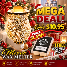 Load image into Gallery viewer, MEGA DEAL | $10.95 - Stunning Mosaic Reflective Plug In Wax Melter  + **1 Free Wax Melt Pack** - Garden of Eden Pure Fragrance