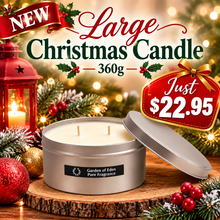 Load image into Gallery viewer, 🎄 Christmas Special! Large 360g Double Wick Soy Candle – Only $22.95 | Limited Stock! - Garden of Eden Pure Fragrance