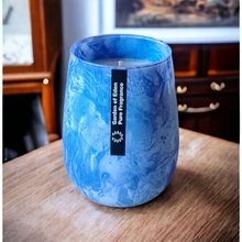 Load image into Gallery viewer, X Large Ocean Blue Glass Jar, Natural Soy Wax Candle 450g- Highly Scented Fragrances  ***While Stocks Last*** - Garden of Eden Pure Fragrance