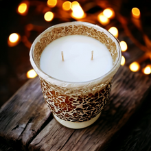 Load image into Gallery viewer, Ivory Mosaic Extra Large Natural Soy Wax Candles 470g - Highly Scented Fragrances - Garden of Eden Pure Fragrance
