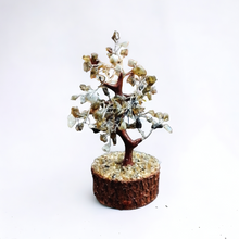 Load image into Gallery viewer, Labradorite Gemstone 12cm High Tree With Timber Base - Garden of Eden Pure Fragrance