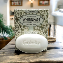 Load image into Gallery viewer, Goloka Nourishing White Sage Natural Soap 75g | Cleansing &amp; Positivity - Garden of Eden Pure Fragrance