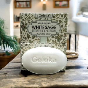 Goloka Nourishing White Sage Natural Soap 75g | Cleansing & Positivity - Garden of Eden Pure Fragrance