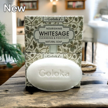 Load image into Gallery viewer, Goloka Nourishing White Sage Natural Soap 75g | Cleansing &amp; Positivity - Garden of Eden Pure Fragrance