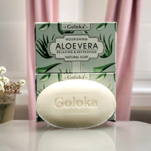 Goloka Nourishing Aloe Vera Natural Soap 75g | Relaxing & Refreshing - Garden of Eden Pure Fragrance