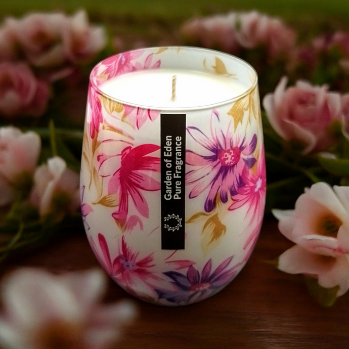 Daisy Jar, Single Wicked, X Large 450g Natural Soy Wax Candle - Garden of Eden Pure Fragrance