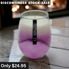 Load image into Gallery viewer, Spectacular X Large Purple Ombre Glass Jar, Natural Soy Wax Candle - Highly Scented Fragrances - Garden of Eden Pure Fragrance
