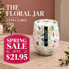 Load image into Gallery viewer, Spring Special Floral Jar, X Large 450g Natural Soy Wax Candle