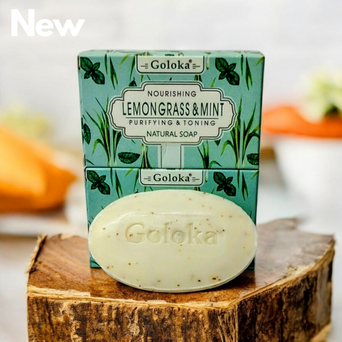 Goloka Nourishing Lemongrass & Mint Natural Soap 75g | Purifying & Toning