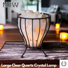 Load image into Gallery viewer, Large 6.5kg Clear Quartz Crystal Cage Lamp - Garden of Eden Pure Fragrance
