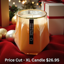 Load image into Gallery viewer, PRICE CUT... The MONACO X Large, Soft Gold Glass Jar, with Gold Rim,  430g Natural Soy Wax Candle - Garden of Eden Pure Fragrance