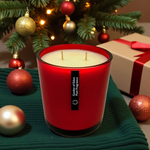 CHRISTMAS SPECIAL | Red Glass Jar, XX Large 600g Natural Soy Wax Candle