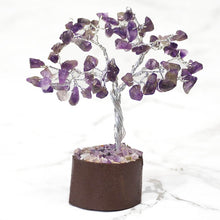 Load image into Gallery viewer, Amethyst Crown Chakra Mini Gemstone Tree With Timber Base - Garden of Eden Pure Fragrance